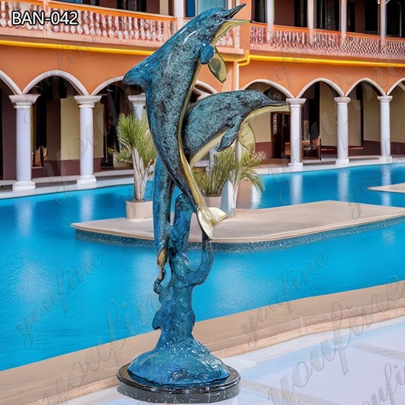 bronze dolphin statue for garden (3)