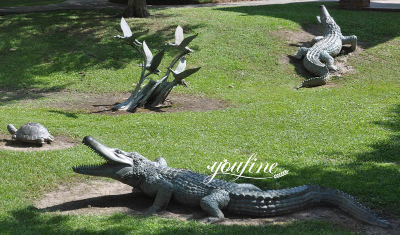 outdoor crocodile statue-YouFine Sculpture-01