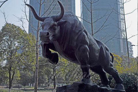 2020 Wildlife outdoor bull statue sculptures metal art sculptures for sale