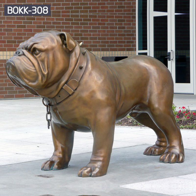 Animal Art Life-Size Cast Bronze Bulldog Statues for Sale BOKK-308