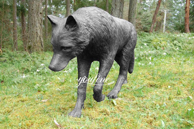 Bronze Wolf statue-YouFine Statue-01