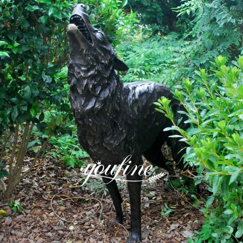 Bronze Wolf statue-YouFine Statue-02