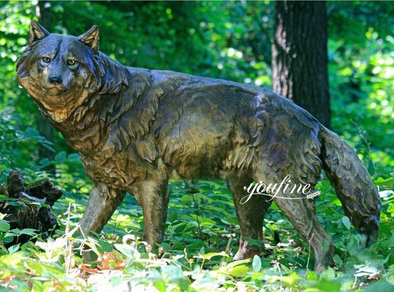 Bronze Wolf statue-YouFine Statue