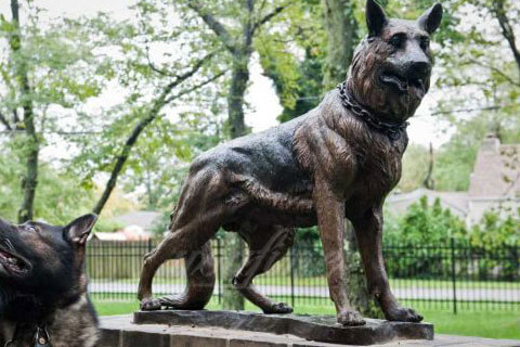 High quality bronze animal sculpture life size metal dog statues for sale