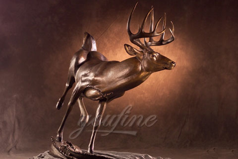 Indoor animal sculpture life size deer statues for sale BOK-231