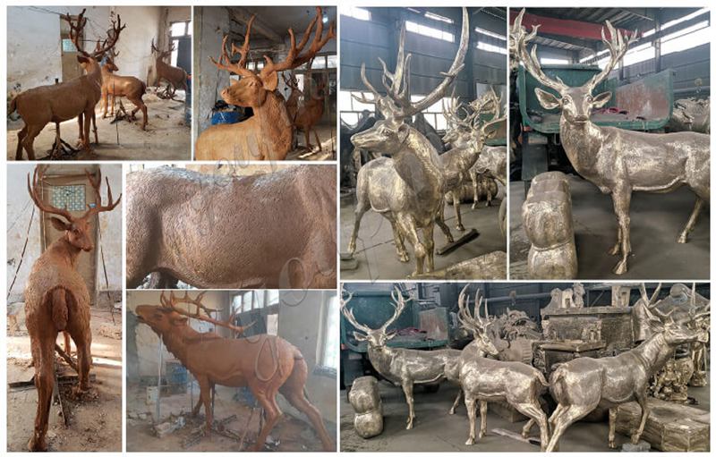 Large-Outdoor-animal-sculpture-bronze-elk-statue-for-sale