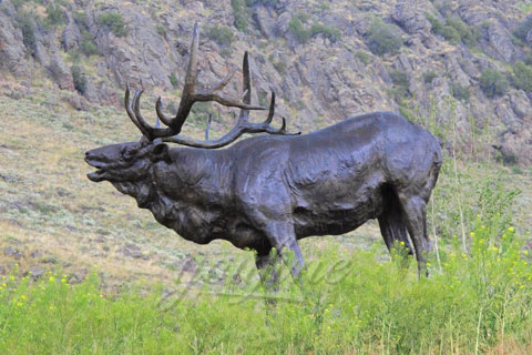 Large animal sculpture Wildlife Outdoor elk statue for sale BOK-229