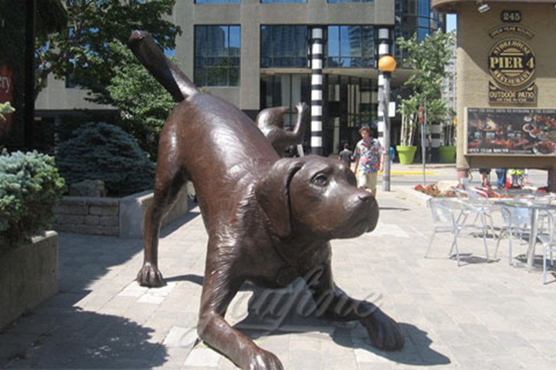 Large outdoor bronze animal sculpture