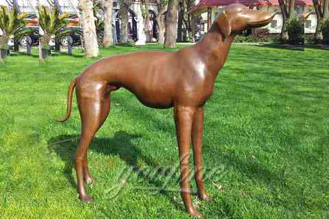 Large outdoor sculpture cast bronze dog statues for sale