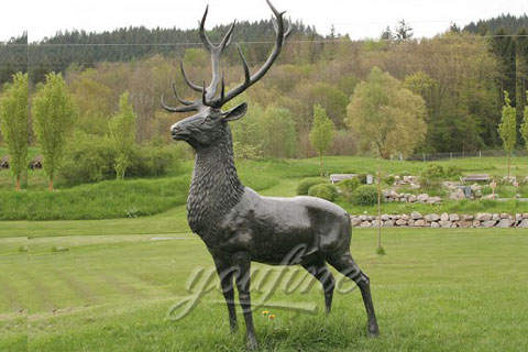Life Size Outdoor Bronze Garden Deer Statues for Sale