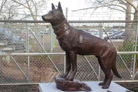 Life size dog statues bronze animal sculptures for garden