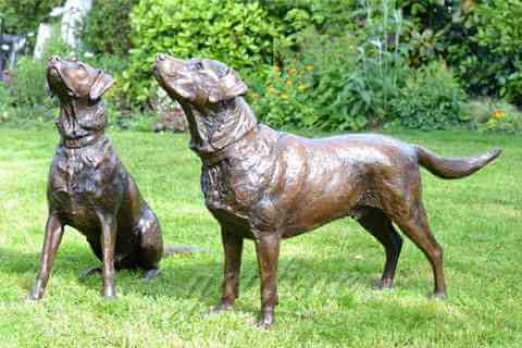 Life size modern dog sculpture bronze animal sculptures for sale