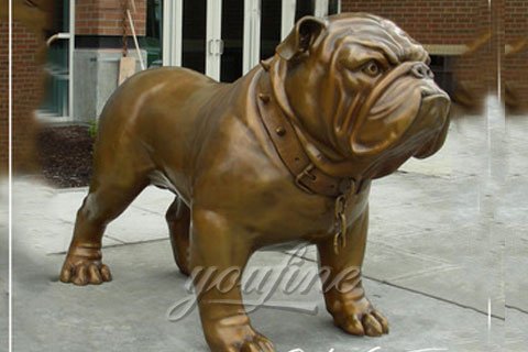 Animal Art Life-Size Cast Bronze Bulldog Statues for Sale BOKK-308