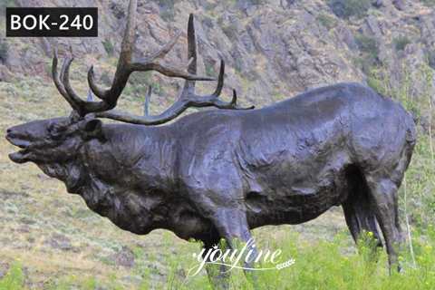 Outdoor Antique bronze animal sculpture elk statue for sale BOK-240