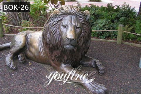 Outdoor Large Garden Bronze lion Statues for sale BOK-26