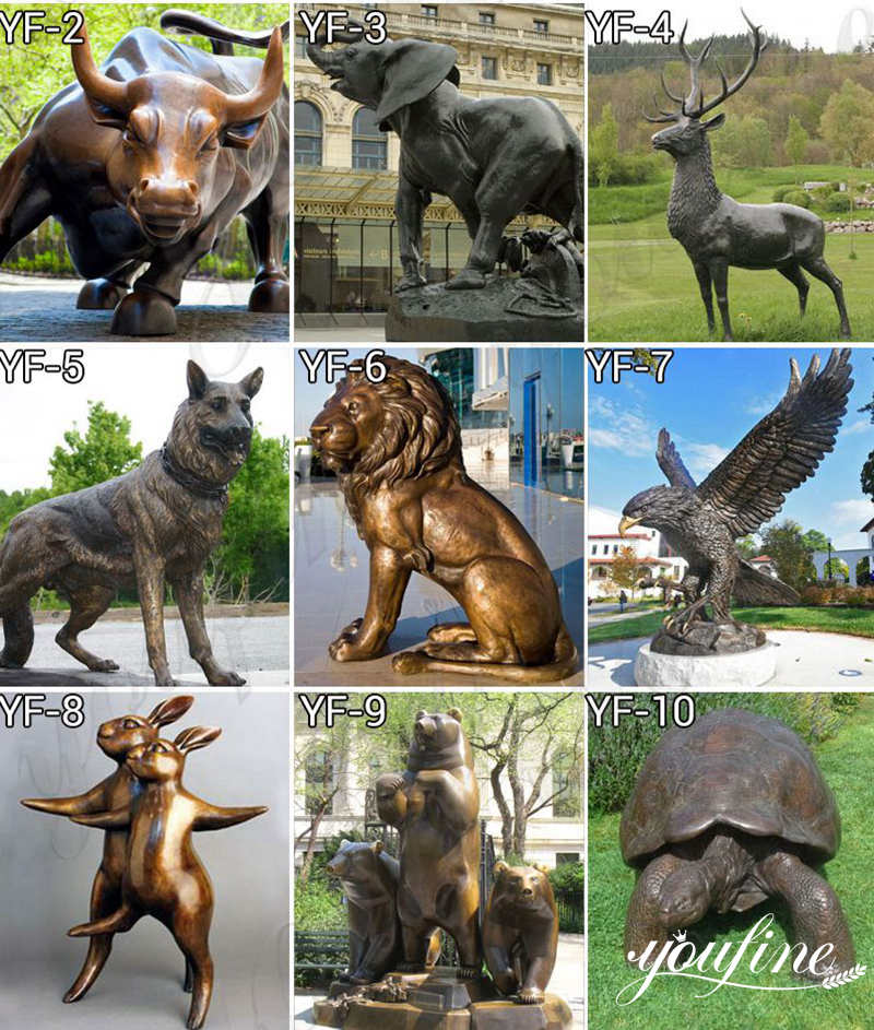 bronze animal figurines -YouFine Sculpture