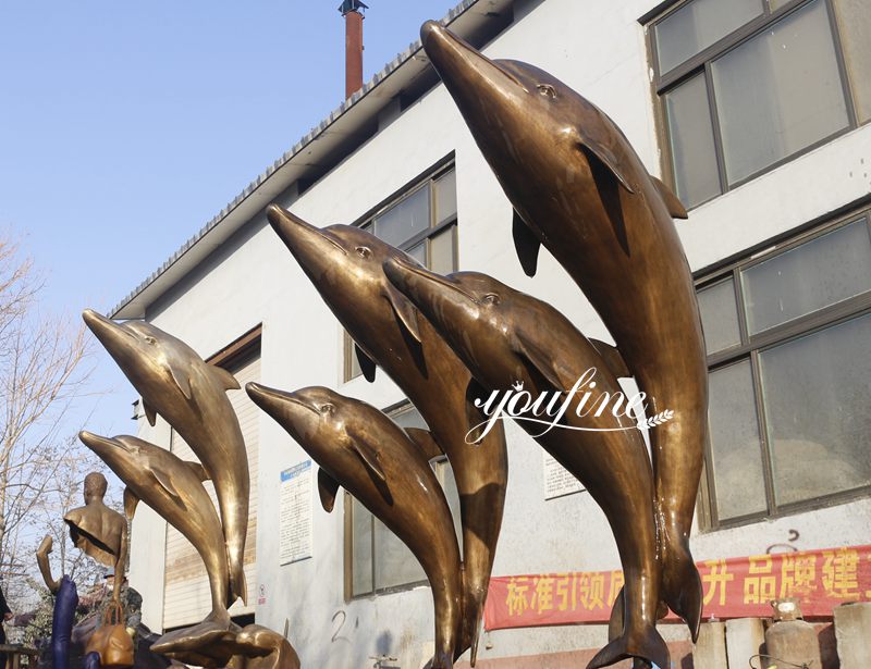 bronze dolphin statue-01-YouFine Statue