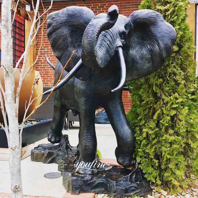 bronze elephant garden statue-YouFine Sculpture-01