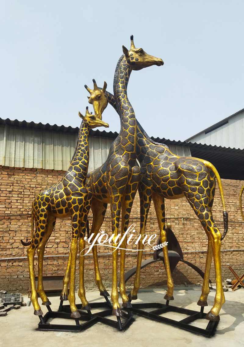 bronze giraffe-YouFine Sculpture-01