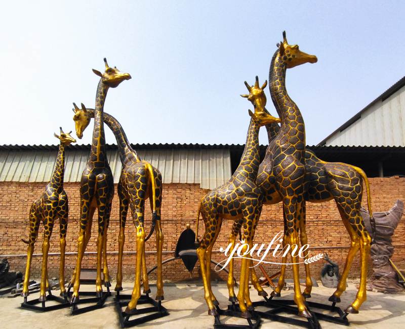 bronze giraffe-YouFine Sculpture-02