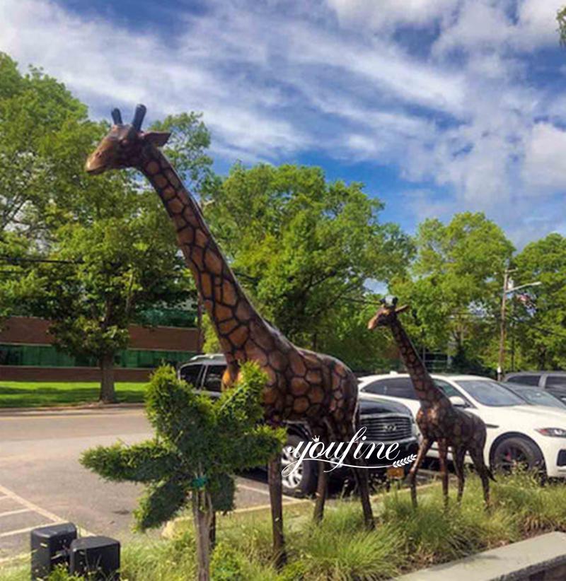 bronze giraffe statue-YouFine Sculpture-01