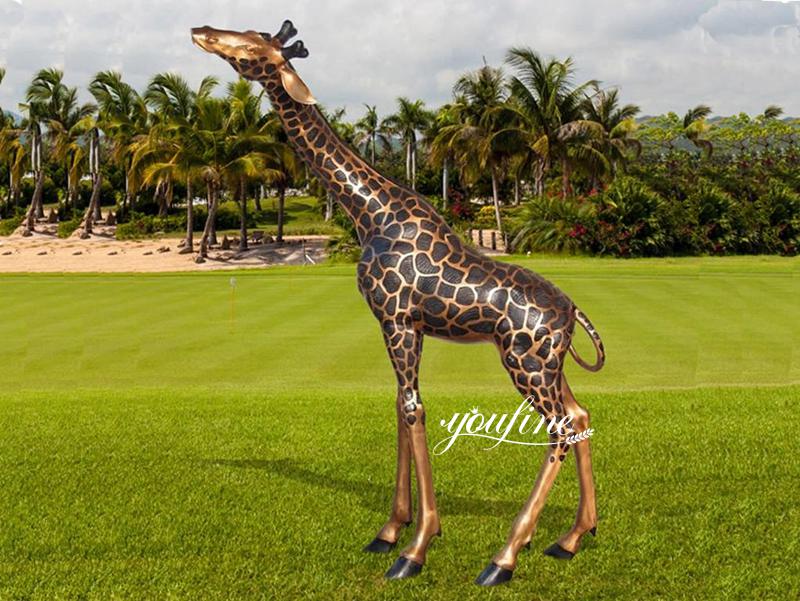 bronze giraffe statue-YouFine Sculpture-02