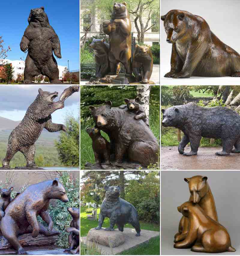 bronze bear statues for sale