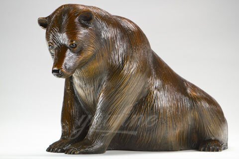 Large Bear Bronze Animal Statue Sculpture for home decoration on sale