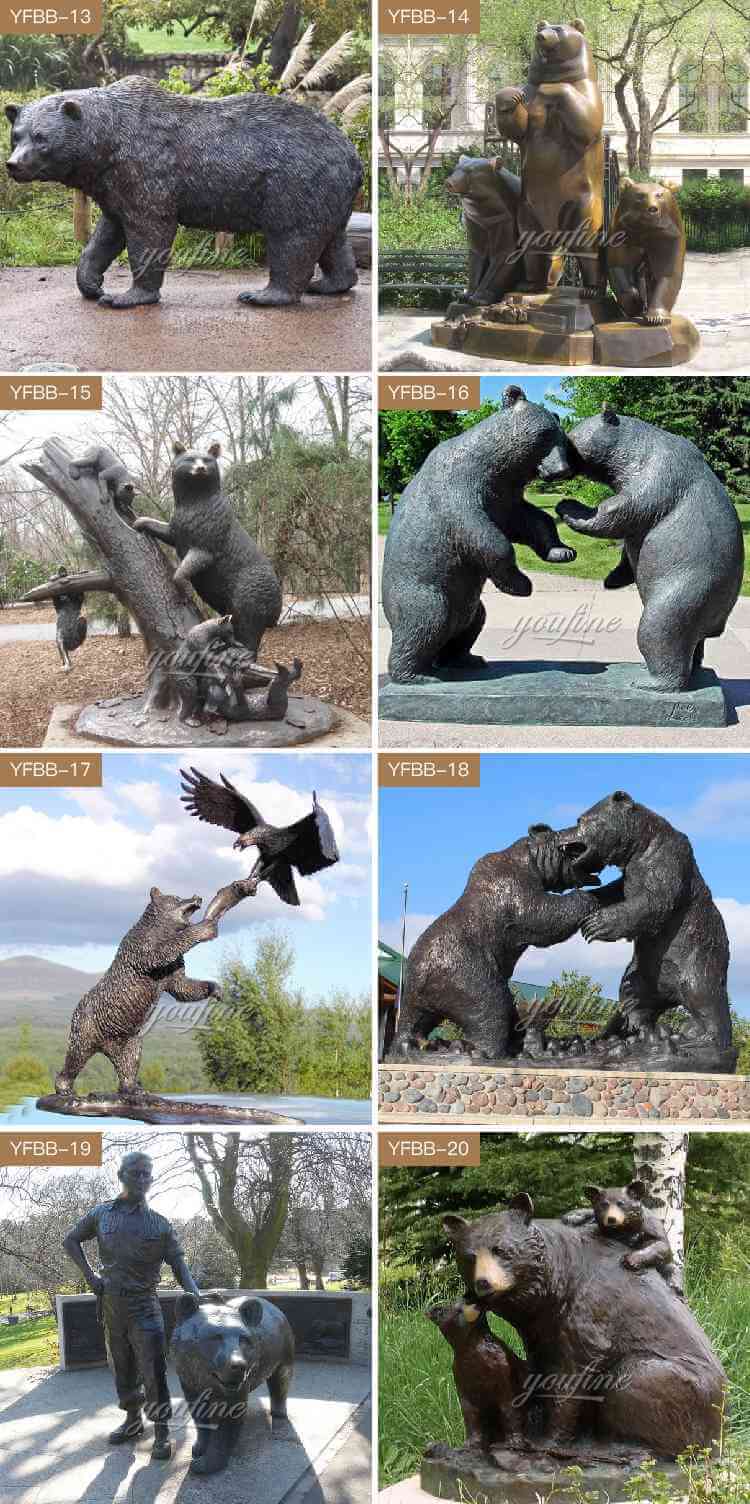  bronze bear sculptures