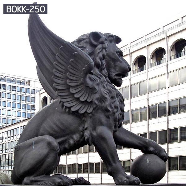 bronze lion statue