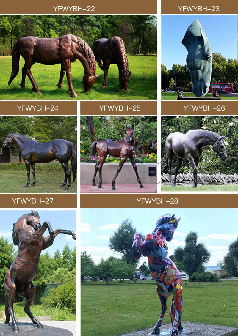 Bronze Animal Sculpture of Standing Horse Statues for Sale BOKK-212