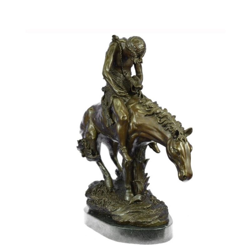 Bronze Horse Statues Aldo Vitaleh Indian On Horse A Tribute To Remington