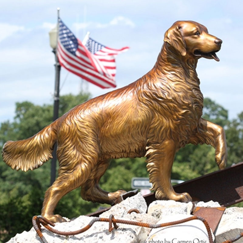 Life size bronze dog statue for home lawn ornaments for sale