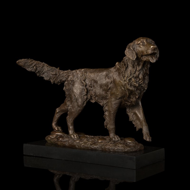 Life size casting bronze dog statues for home lawn ornaments for sale