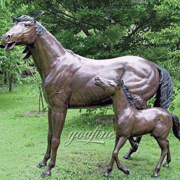 antique bronze standing horse sculpture for sale