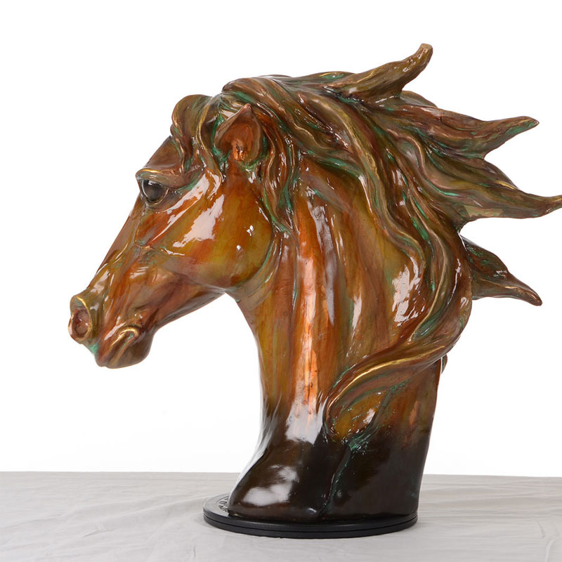 bronze horse head statue for sale