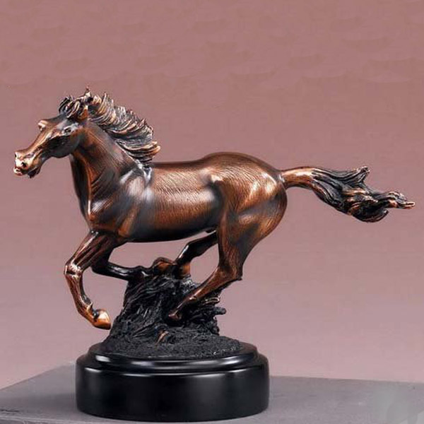 Popular Equestrian Galloping Running Horse Statue – Figurine with Bronze Finish