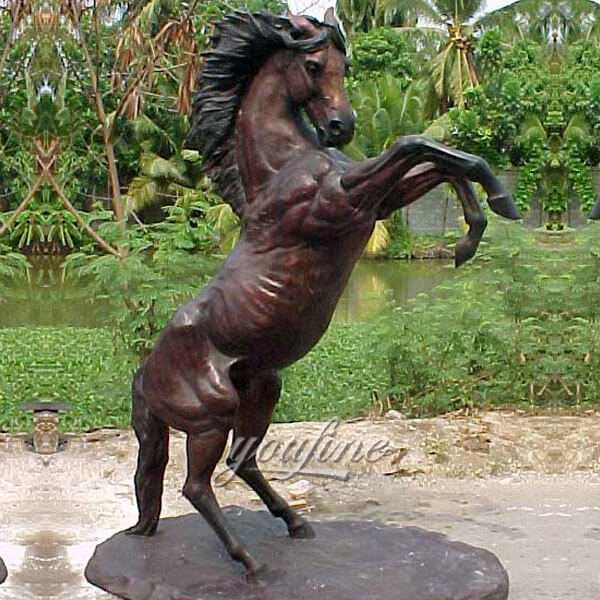 life size bronze rearing horse statue for sale