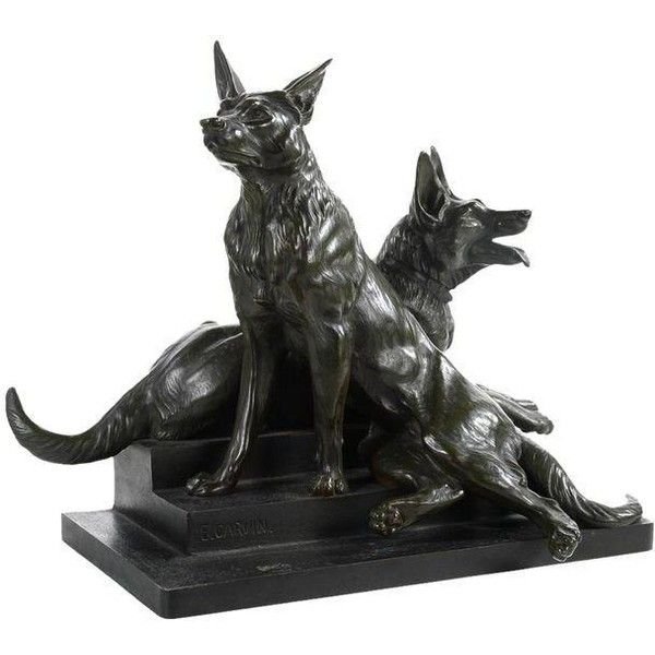 Life Size Bronze Dog Statue Unique Antique Bronze Handmade German Shepherd Statue for Sale