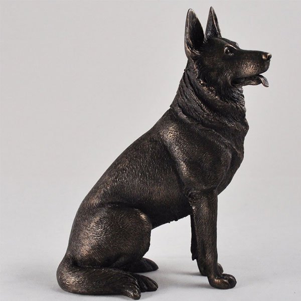 Life Size Dog Statue Unique Antique Bronze Handmade German Shepherd Statue for Sale