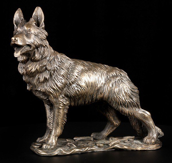 Life Size Dog Statue Unique Antique Bronze Handmade German Shepherd Statues for Sale