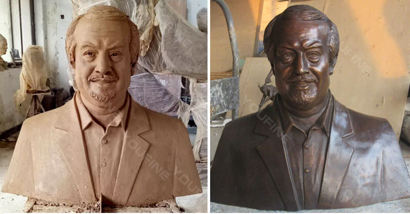 custom bust statue of yourself in bronze