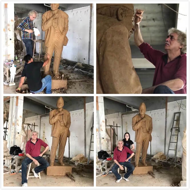 famous artist and our master custom statue of real person