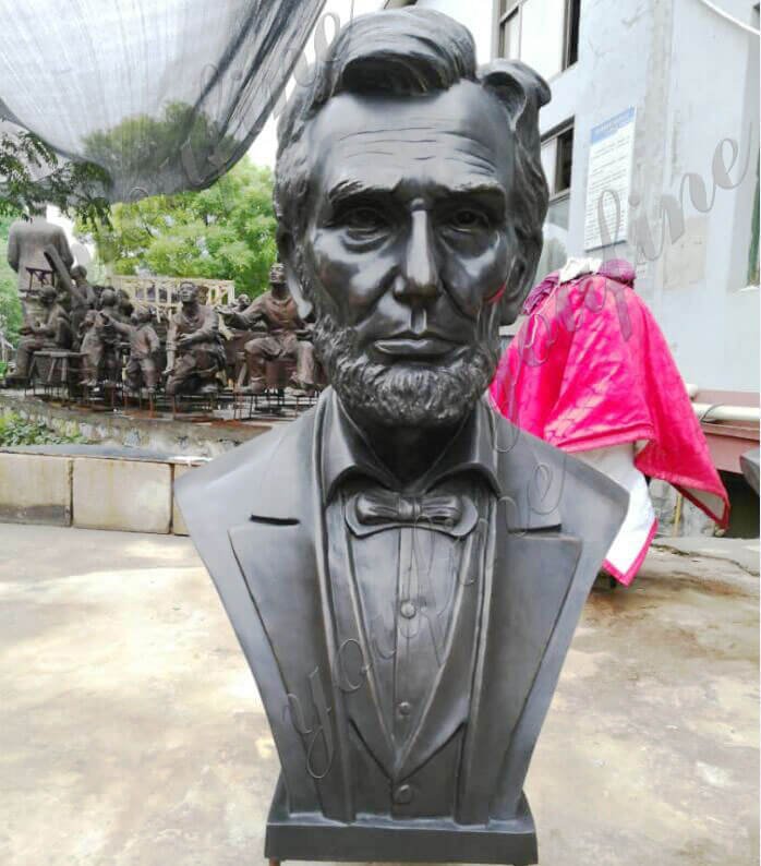 Famous Abraham Lincoln Replica Custom Bust Statue in Bronze