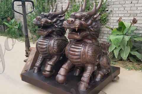 bronze Feng Shui Statue Kirin Sculpture Qilin sculptures for sale