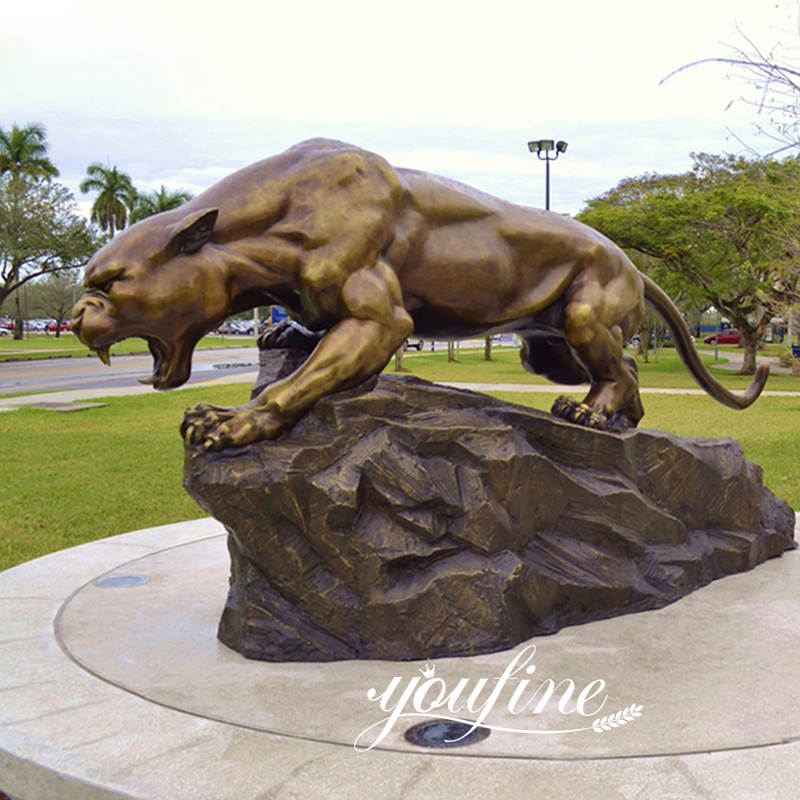 bronze panther sculpture-YouFine Sculpture1
