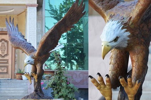 Ourdoor Life Size Metal Bronze Eagle Statue for Sale BOKK-601