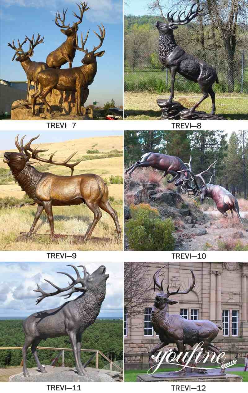 Outdoor Life Size Bronze Elk Garden Statue with Good Price BOKK-266