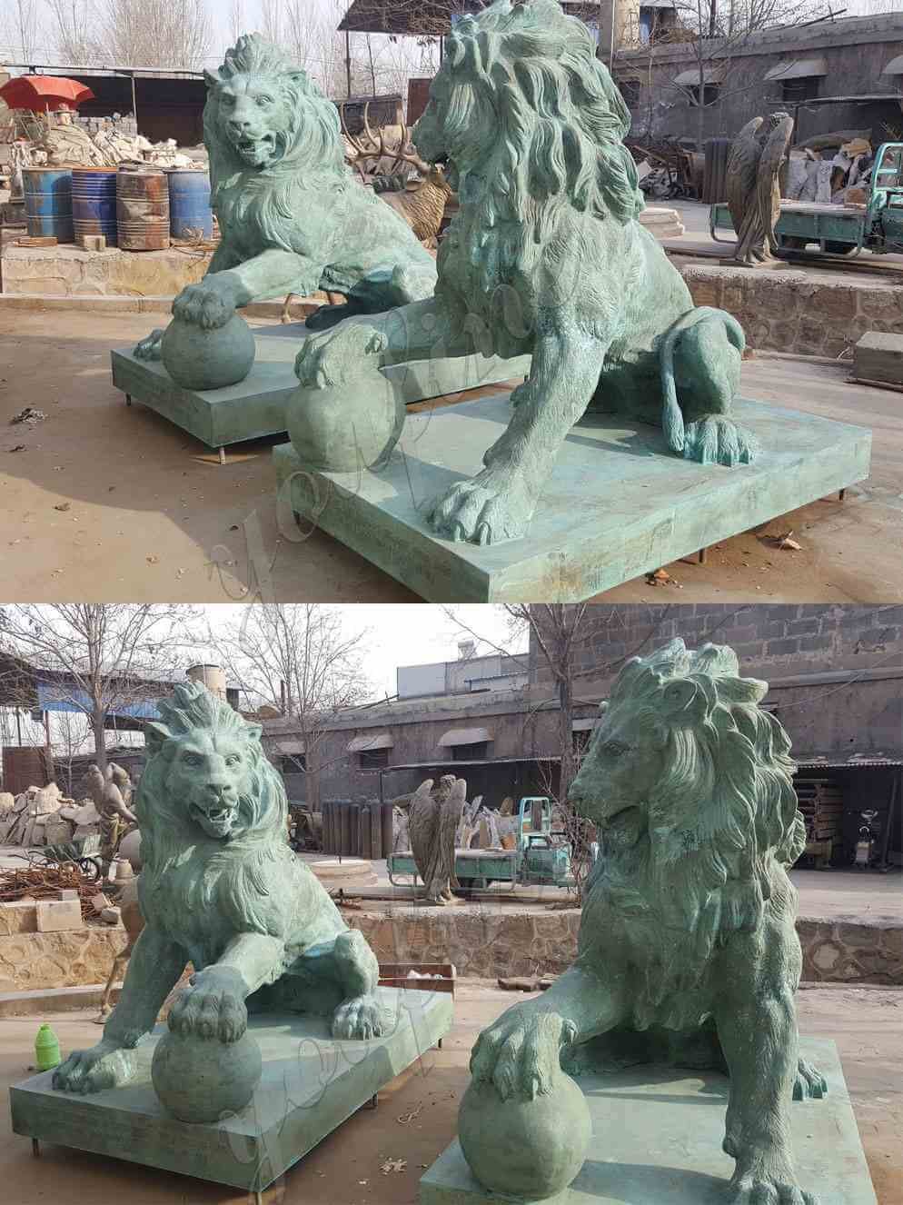 life size lion statue for home or driveway front porch for sale