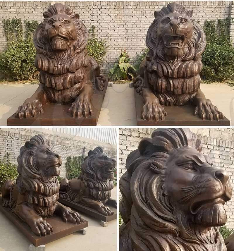 outdoor-custom-bronze-pair-of-metal-guardian-lion-statue-for-front-gate